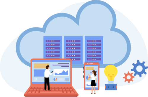 Cloud migration business illustration